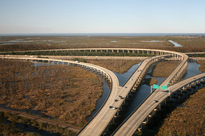 highway junction near New Orleans, Louisiana