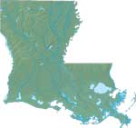 Louisiana relief map